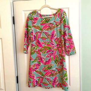 Lilly Pulitzer baby blue and pink dress size large